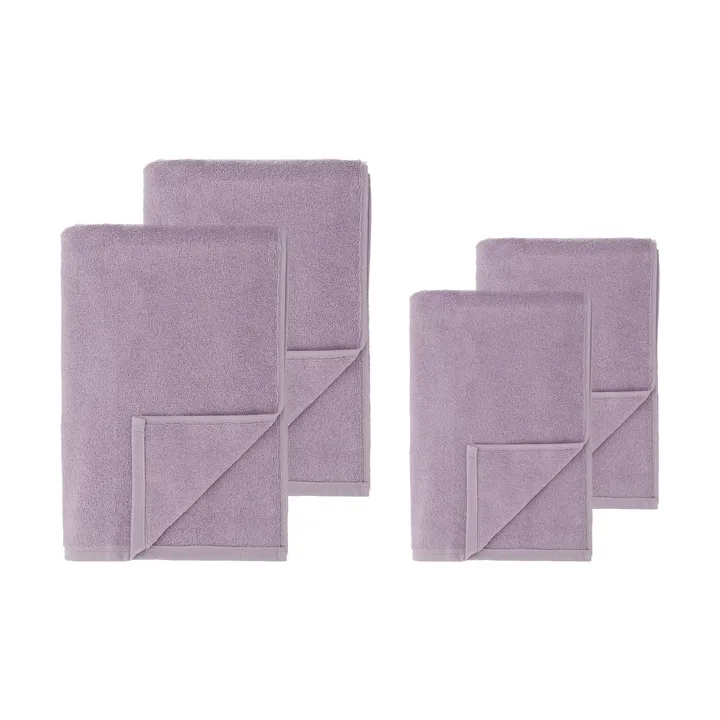 Drift towel set 4 pieces - Purple - Scandi Living