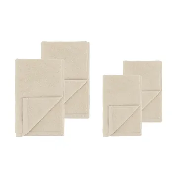 Drift towel set 4 pieces - White - Scandi Living