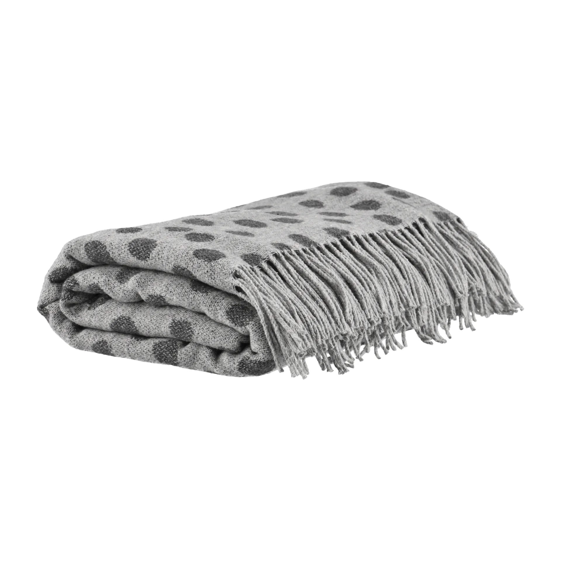 Droplets cotten throw 130x185 cm, grey Scandi Living