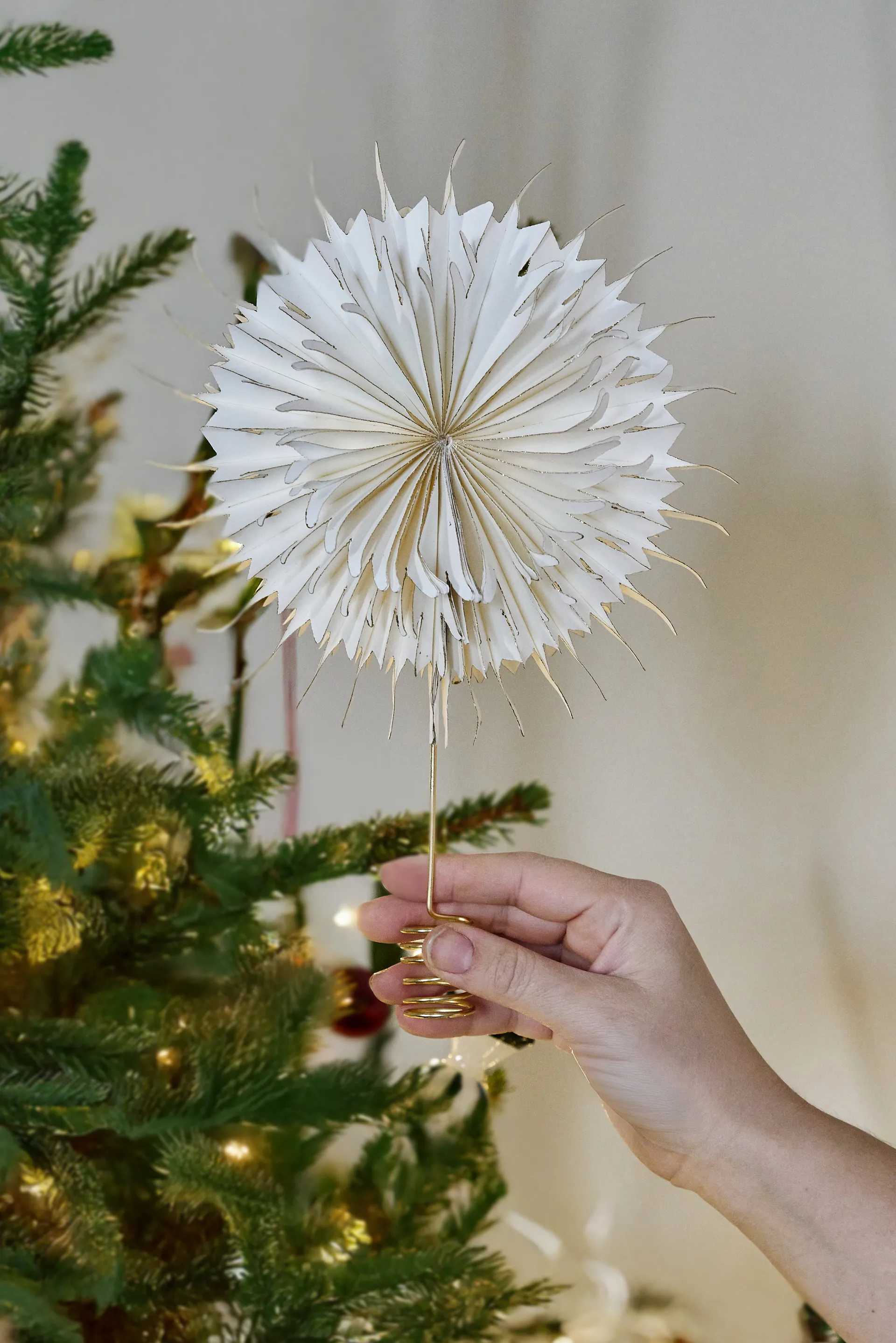 Dusk tree topper star, White, Ø10 cm Scandi Living