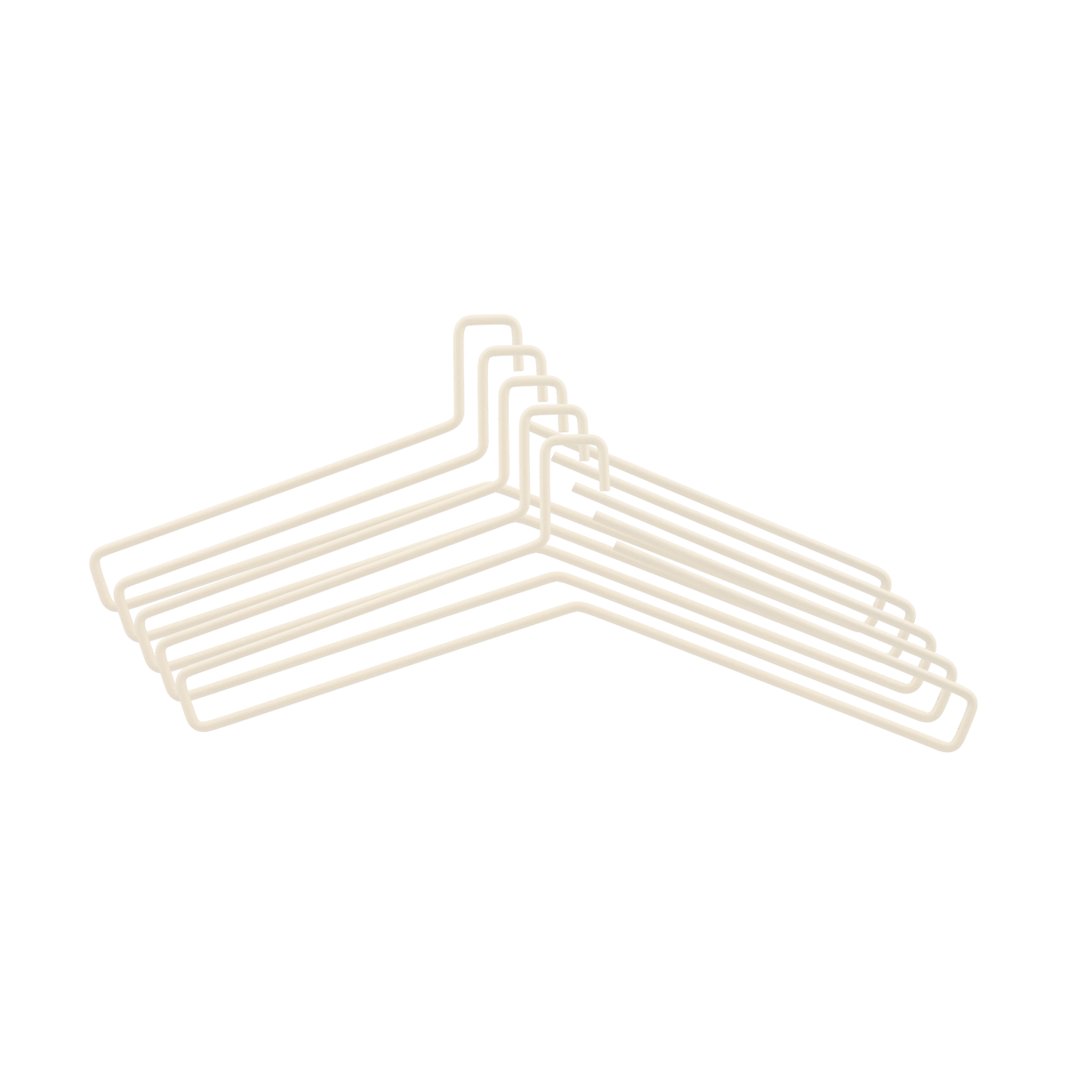 Scandi Living Edge hanger 5-pack Beige | Scandinavian Design | Clothes racks, coat stands & hangers | Beige