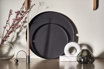 Edgy tray Ø30 cm - Black - Scandi Living