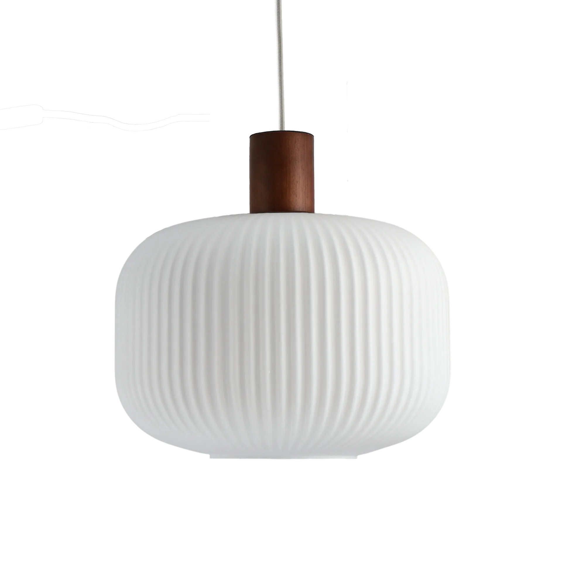 Fair ceiling lamp Ø30 cm, Frosted glass-dark stained ash Scandi Living