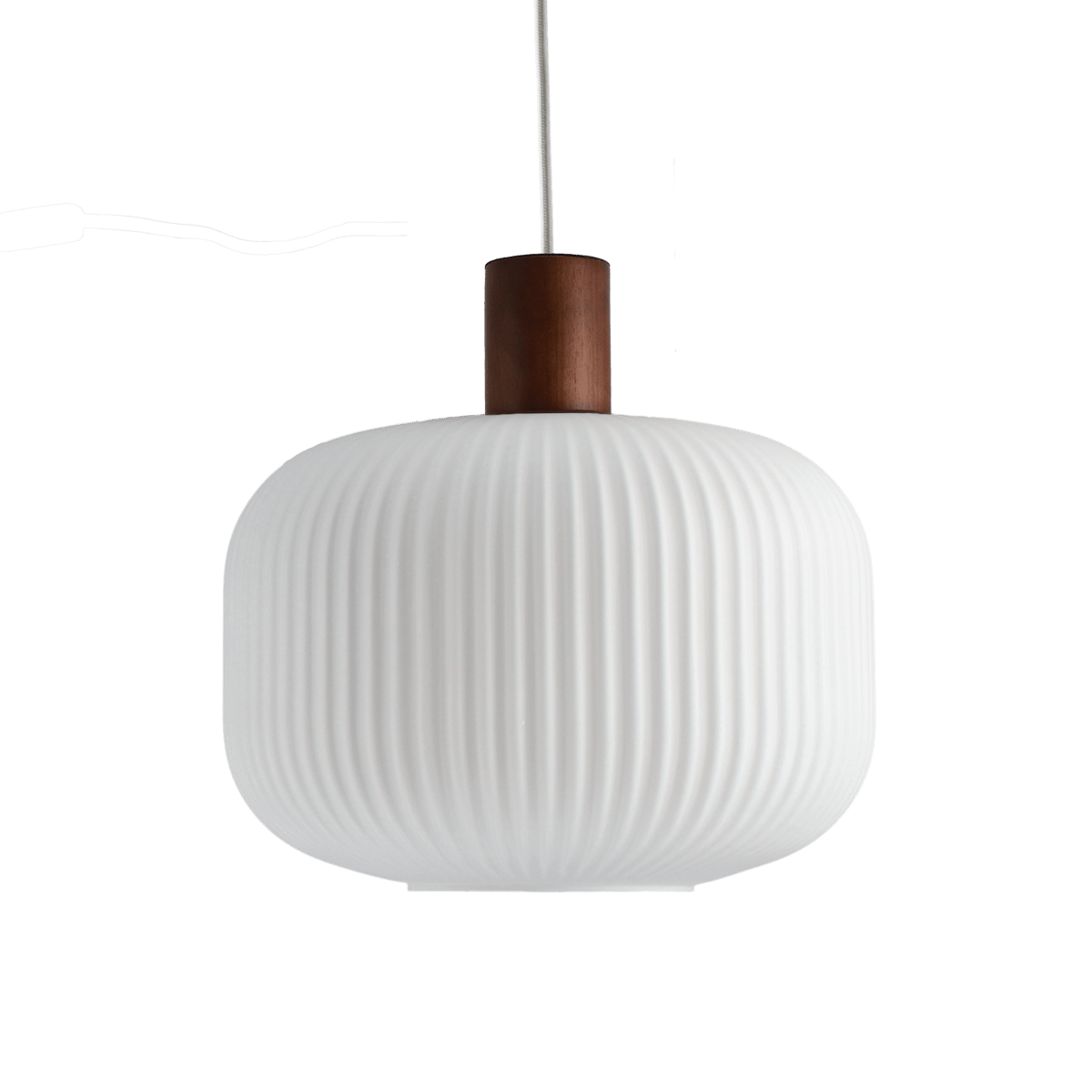 Scandi Living Fair ceiling lamp o30 cm Frosted glass-dark stained ash