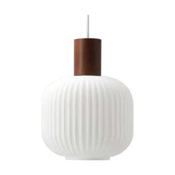 Fair pendant lamp Ø20cm - Frosted glass-dark stained ash - Scandi Living