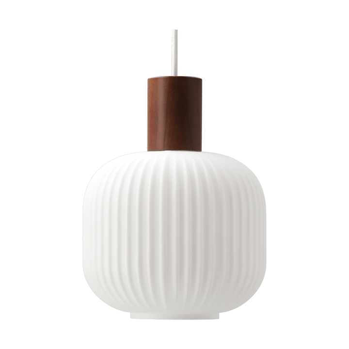 Fair pendant lamp Ø20cm - Frosted glass-dark stained ash - Scandi Living