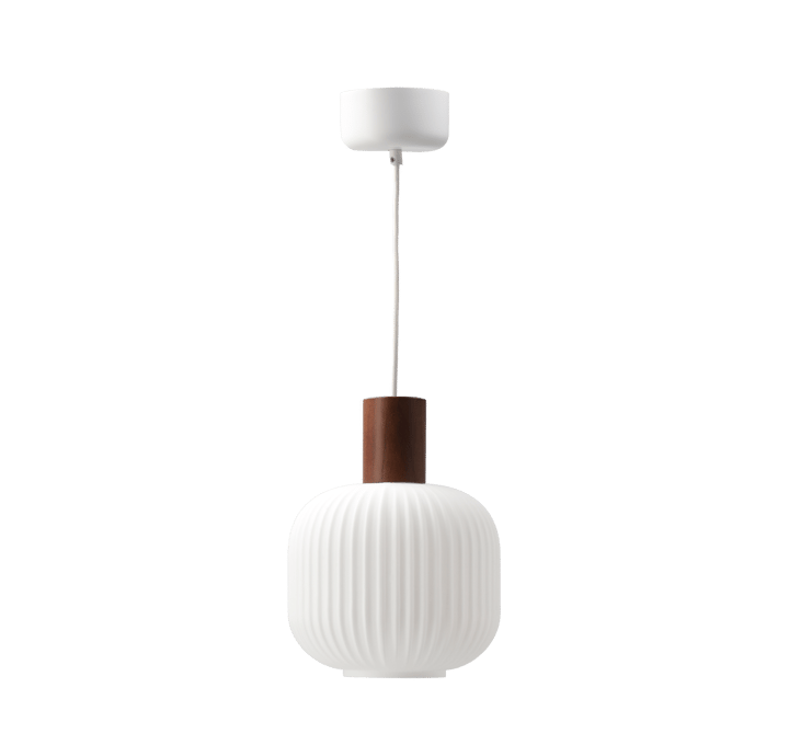 Fair pendant lamp Ø20cm, Frosted glass-dark stained ash Scandi Living