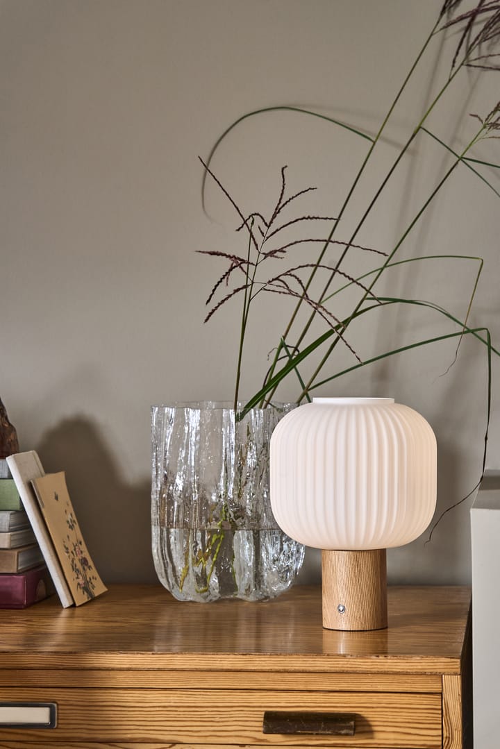 Fair portable table lamp, Frosted glass box Scandi Living