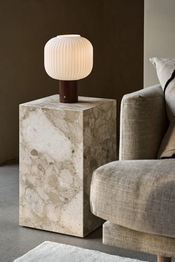 Fair portable table lamp - Frosted glass-dark stained ash - Scandi Living