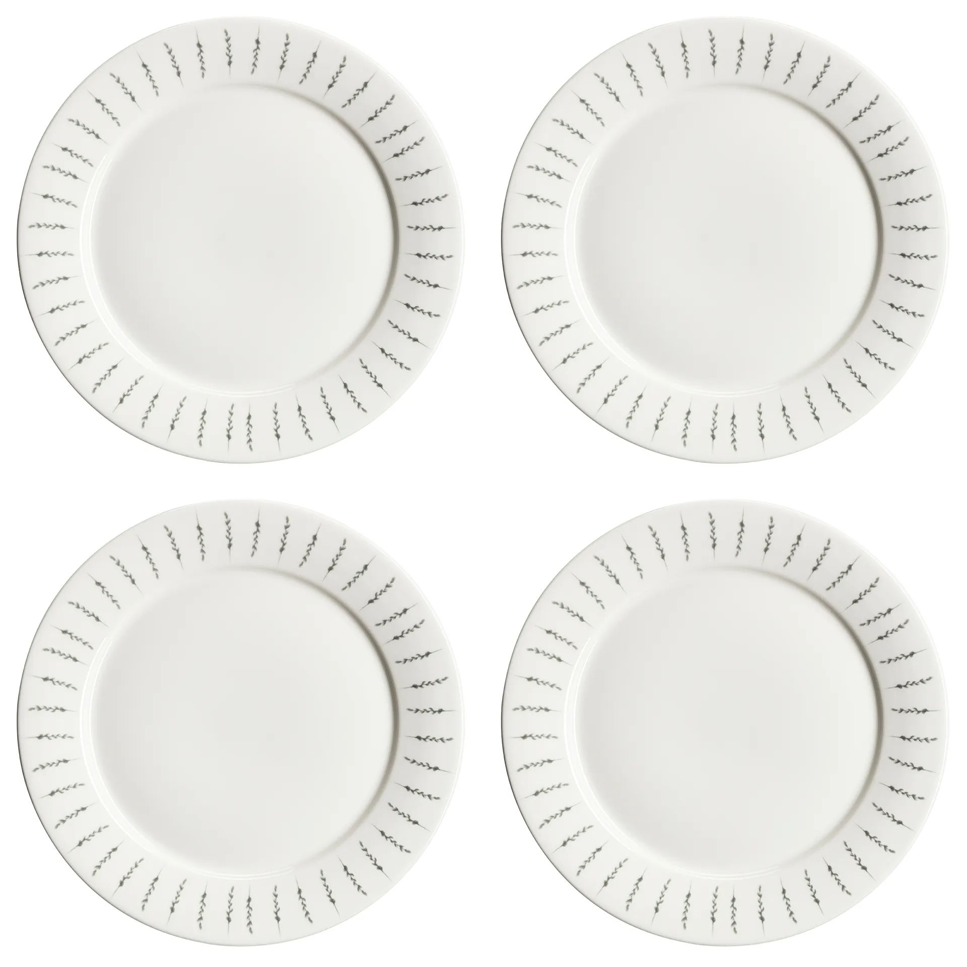 Fårsvingel plate 28 cm 4-pack, white Scandi Living