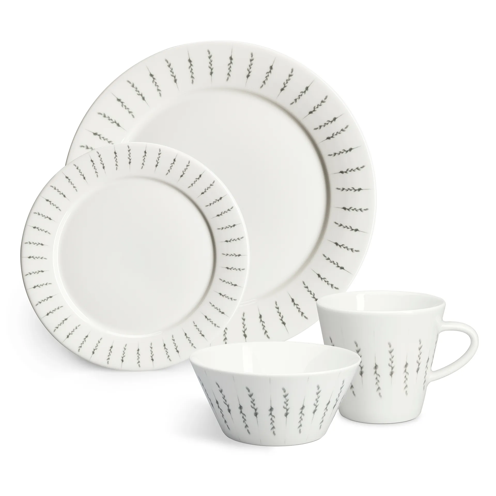Fårsvingel plate 28 cm 4-pack, white Scandi Living