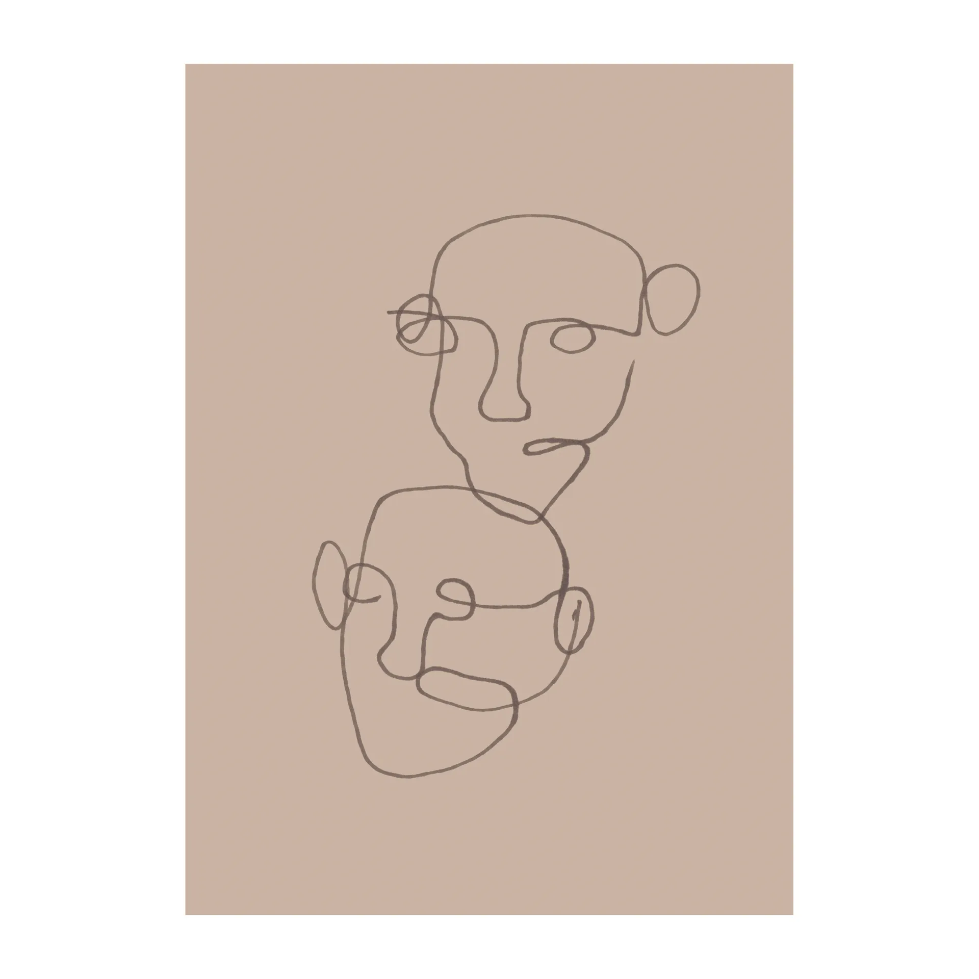 Figurative poster beige, 30x40 cm Scandi Living