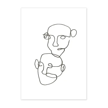 Figurative poster black - 30x40 cm - Scandi Living