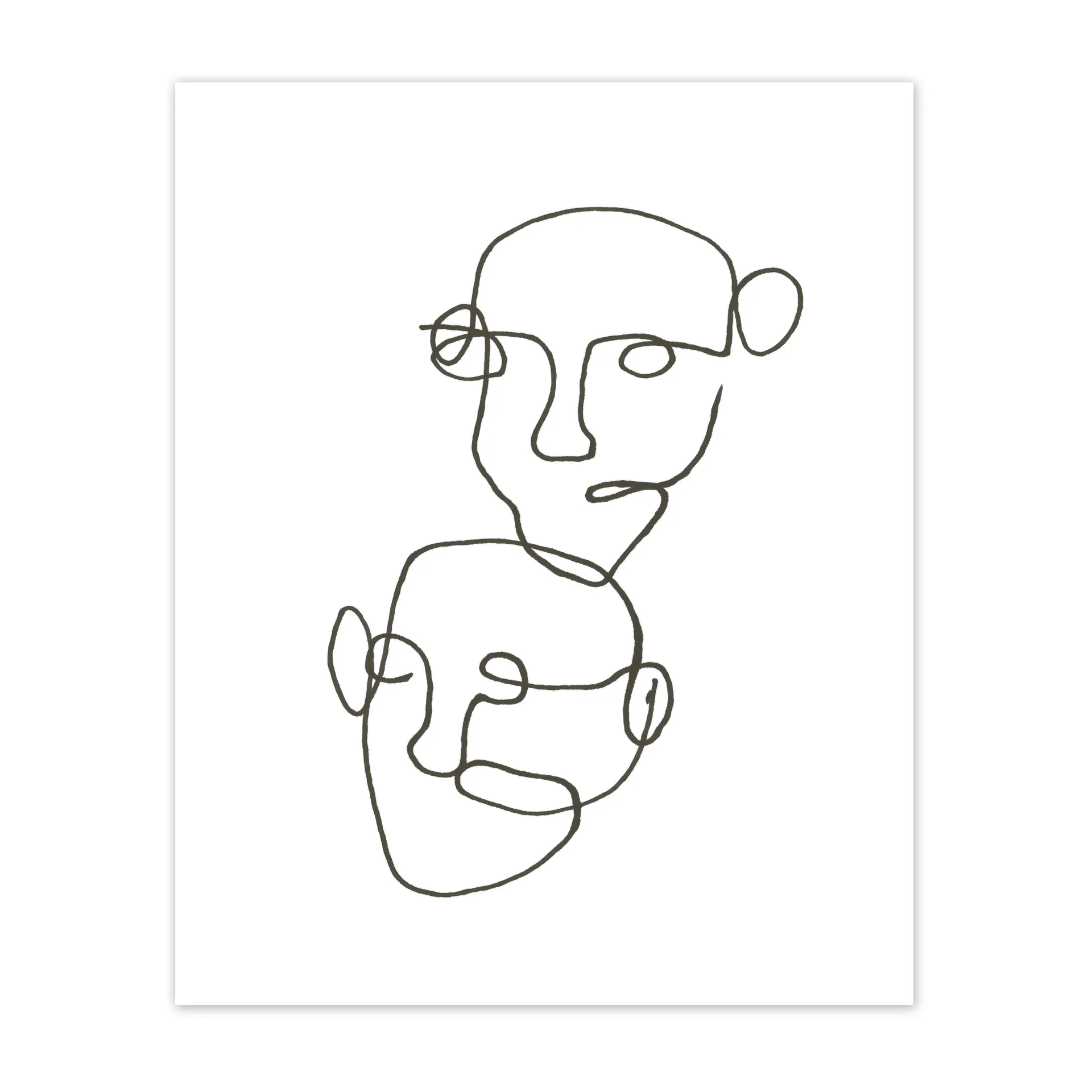 Figurative poster black, 40x50 cm Scandi Living