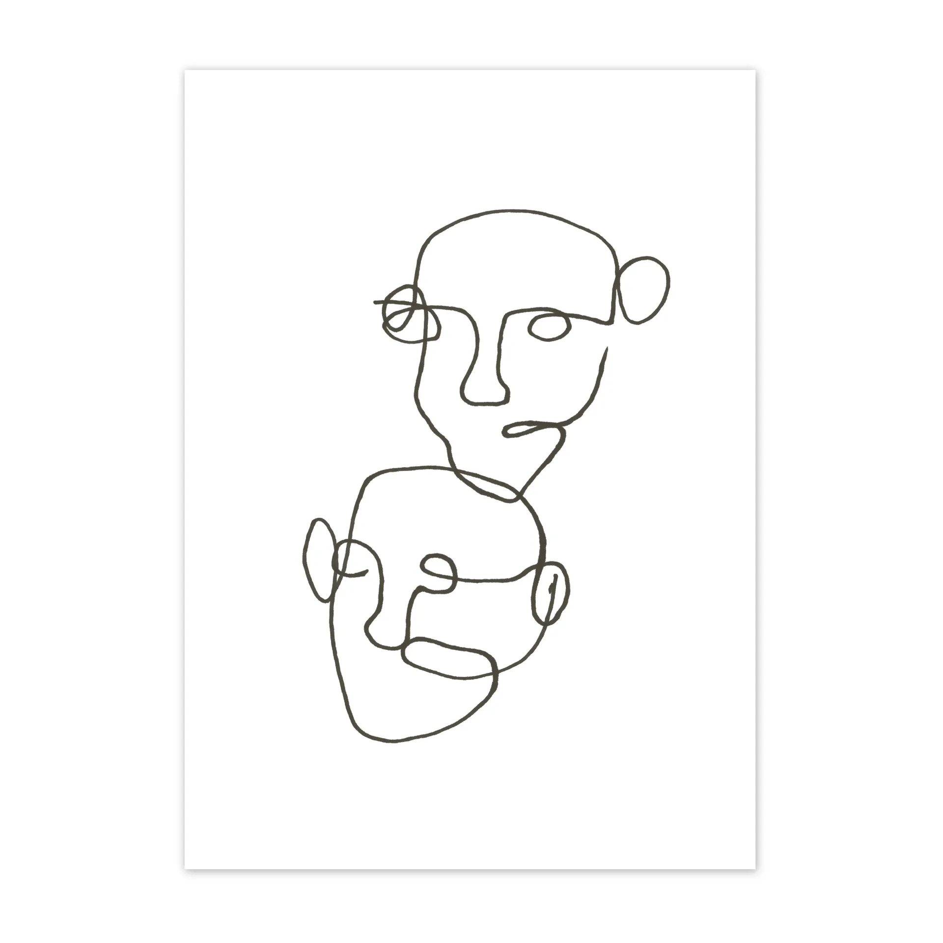 Figurative poster black, 50x70 cm Scandi Living