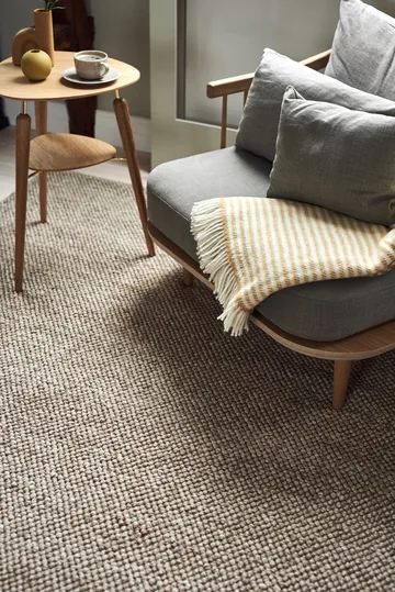Flock wool carpet beige - 170x240 cm - Scandi Living