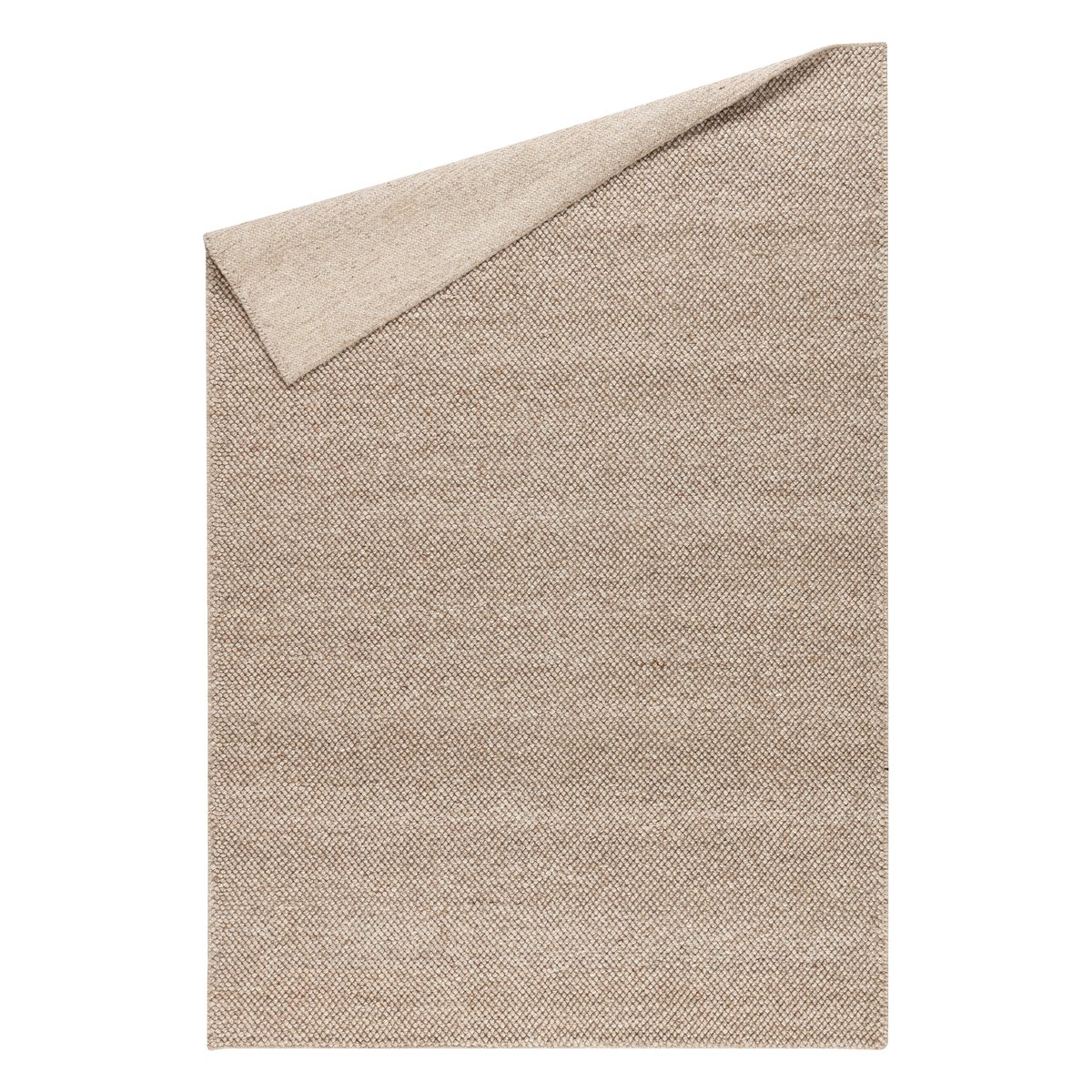 Scandi Living Flock wool carpet beige 200x300 cm | Scandinavian Design | Wool rugs | Beige