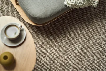 Flock wool carpet beige - 200x300 cm - Scandi Living