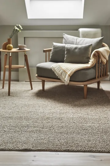 Flock wool carpet beige - 200x300 cm - Scandi Living