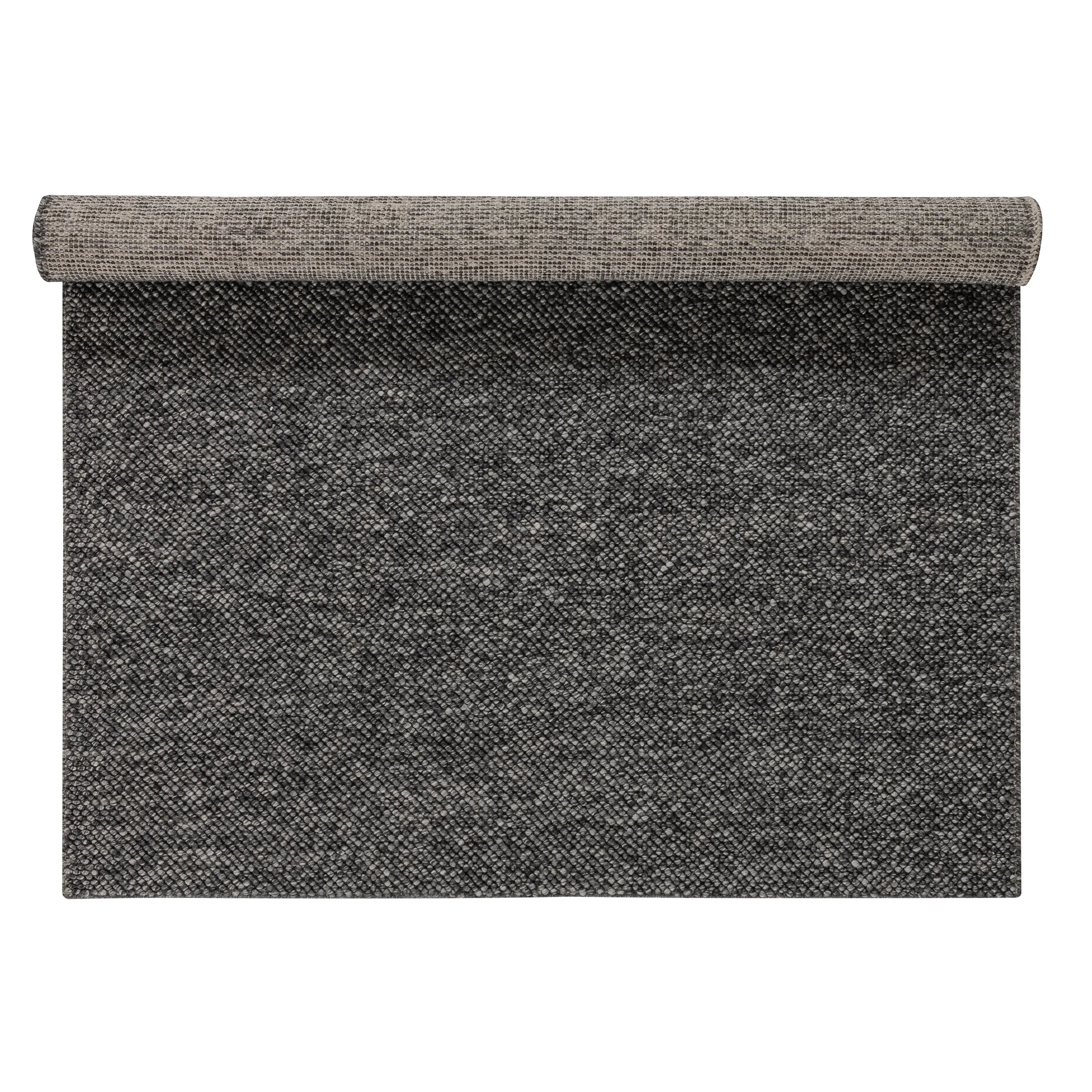 Flock wool carpet dark grey, 170x240 cm Scandi Living