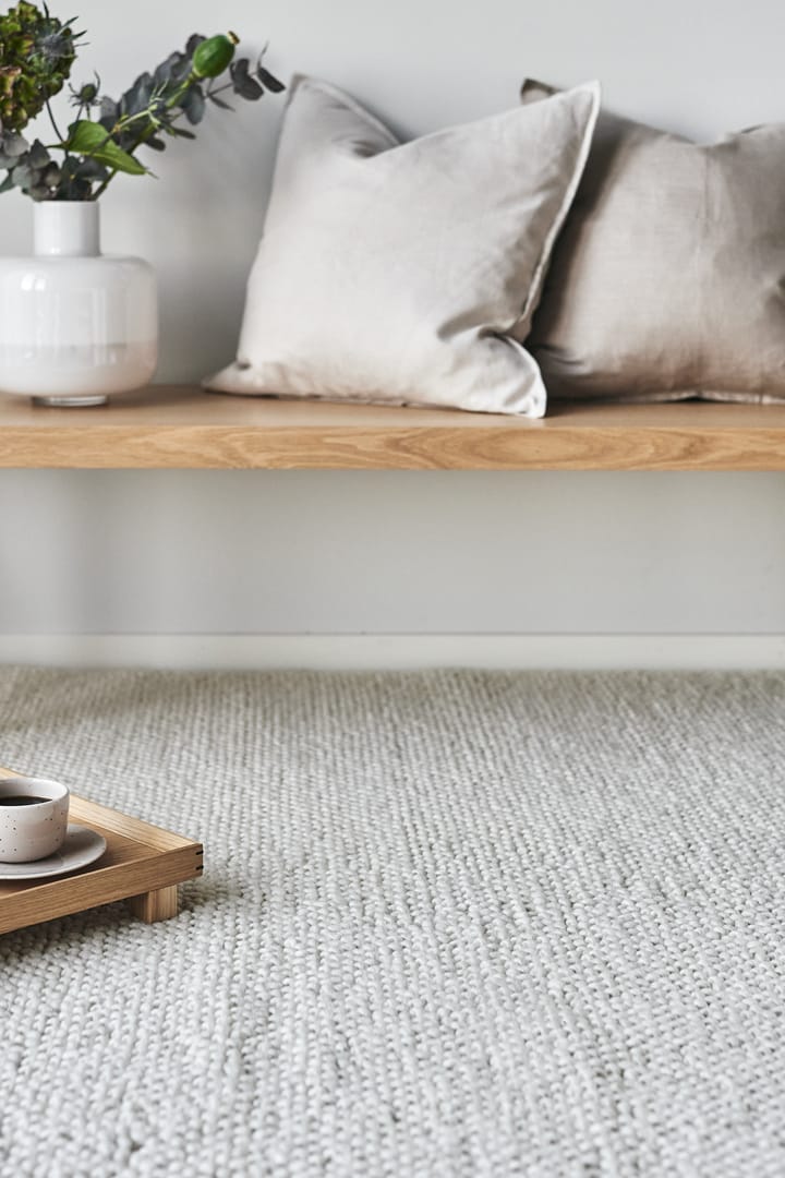 Flock wool carpet natural white - 170x240 cm - Scandi Living