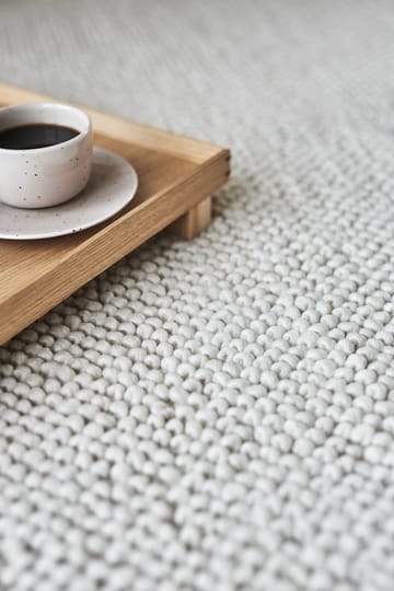 Flock wool carpet natural white - 200x300 cm - Scandi Living
