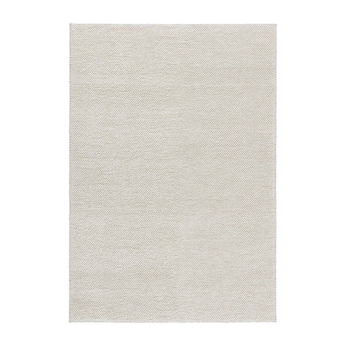 Scandi Living Flock wool rug natural white 170x240 cm