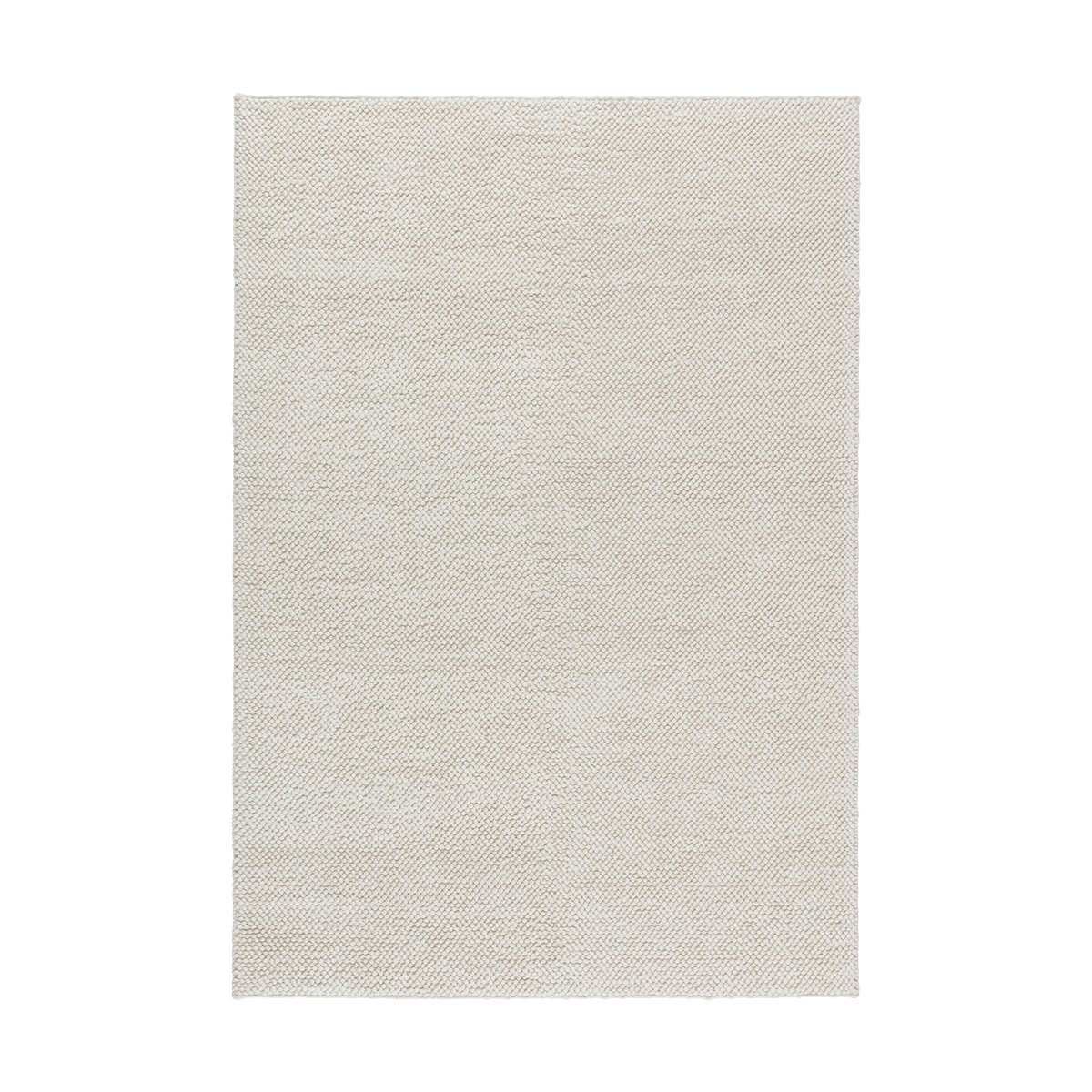 Scandi Living Flock wool rug natural white 300x400 cm