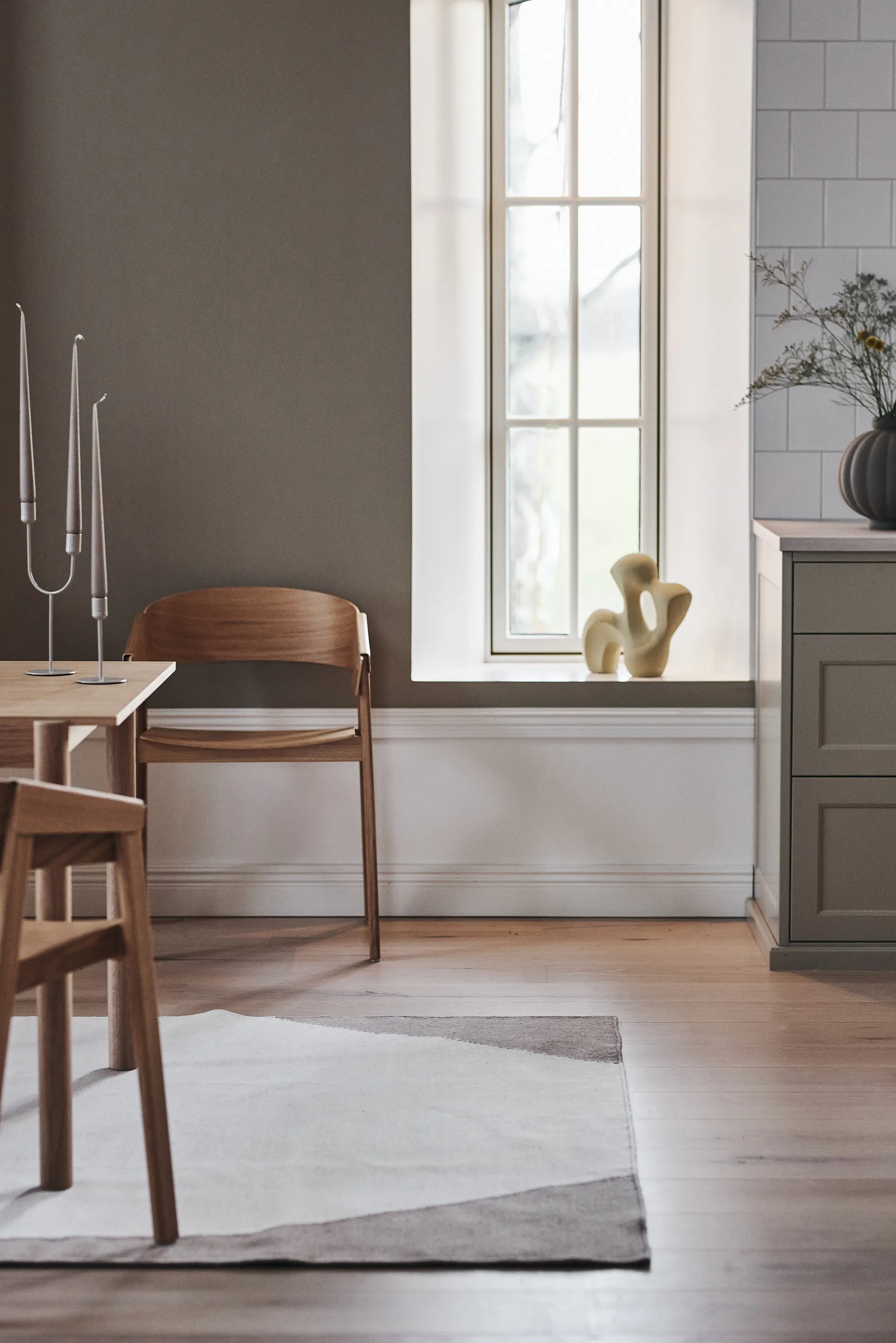 Flow kelim rug white-beige, 170x240 cm Scandi Living