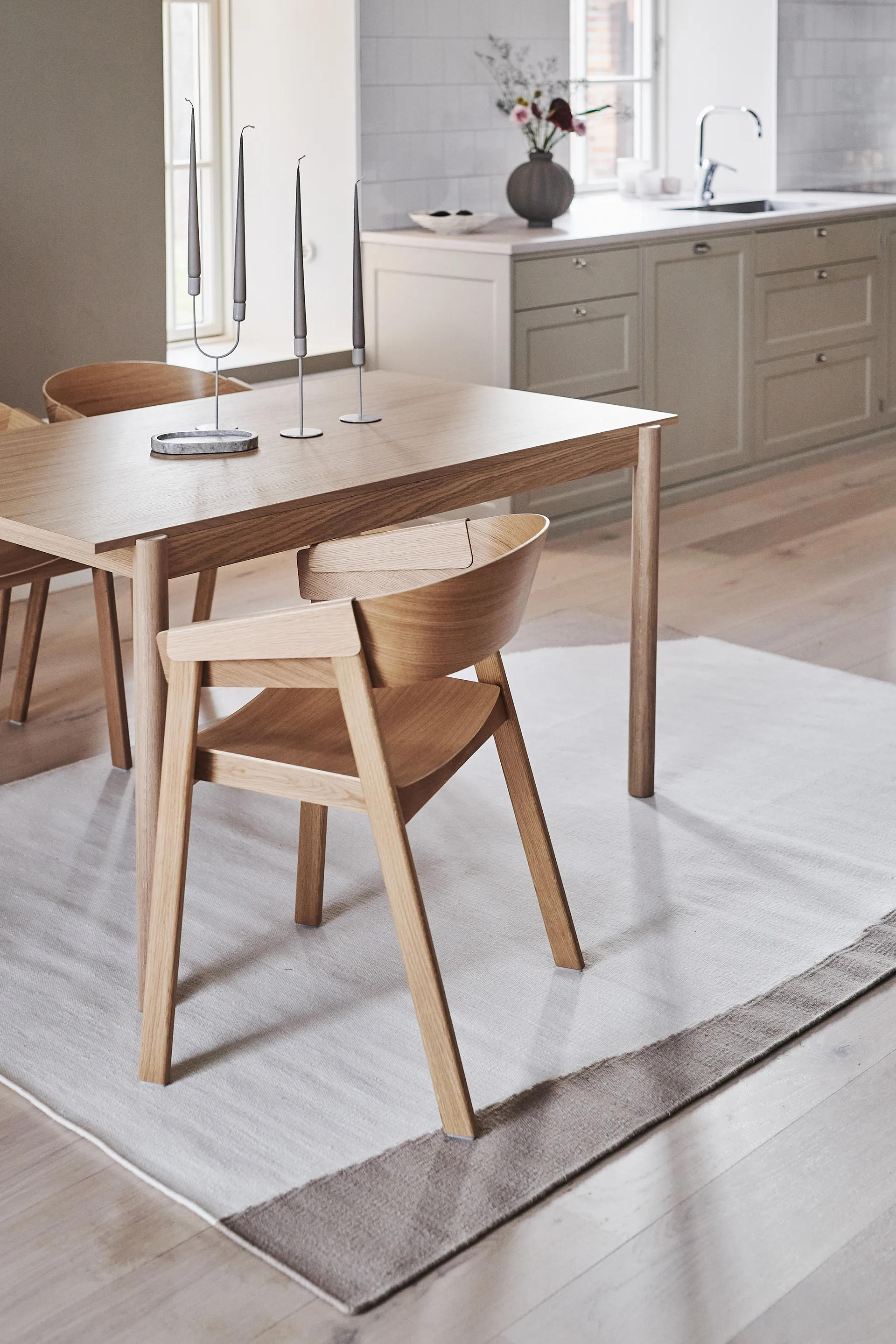 Flow kelim rug white-beige, 170x240 cm Scandi Living