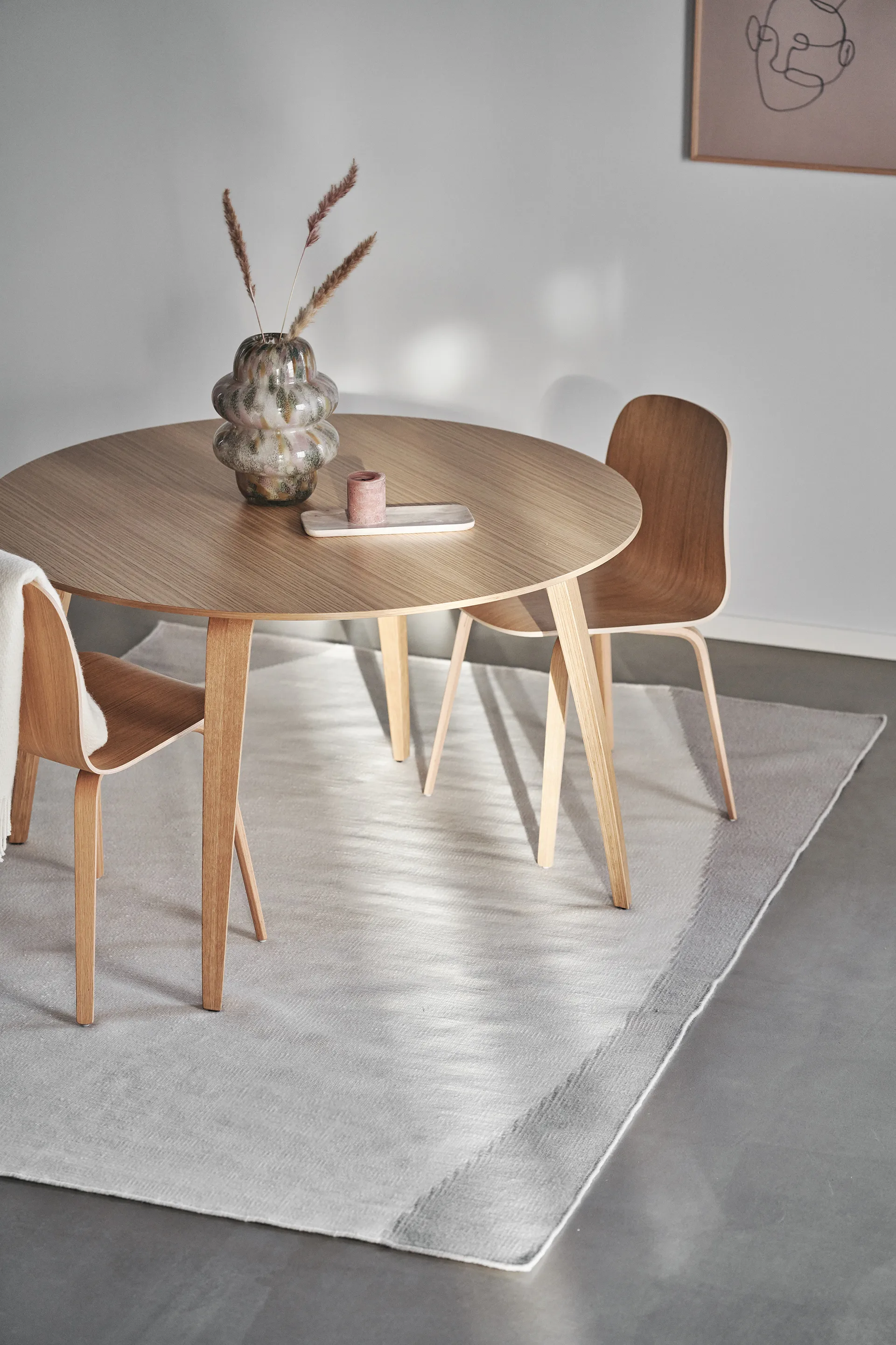 Flow kelim rug white-grey, 170x240 cm Scandi Living