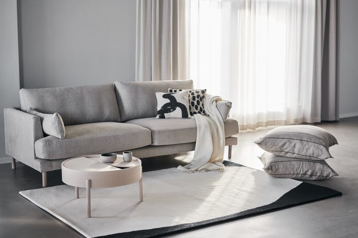 Flow wool carpet white-black - 170x240 cm - Scandi Living