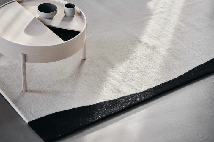 Flow wool carpet white-black - 200x300 cm - Scandi Living