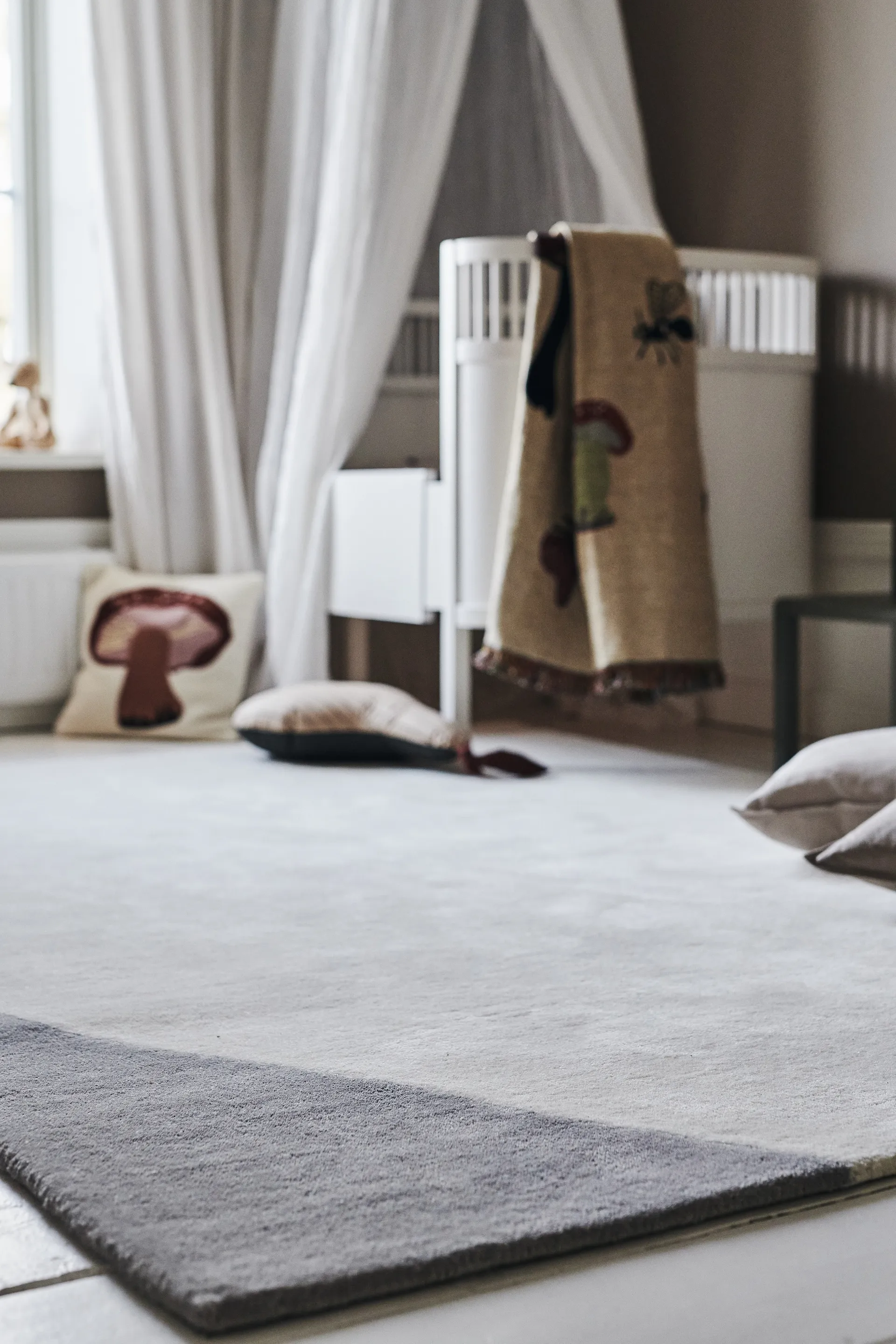 Flow wool carpet white-grey, 170x240 cm Scandi Living