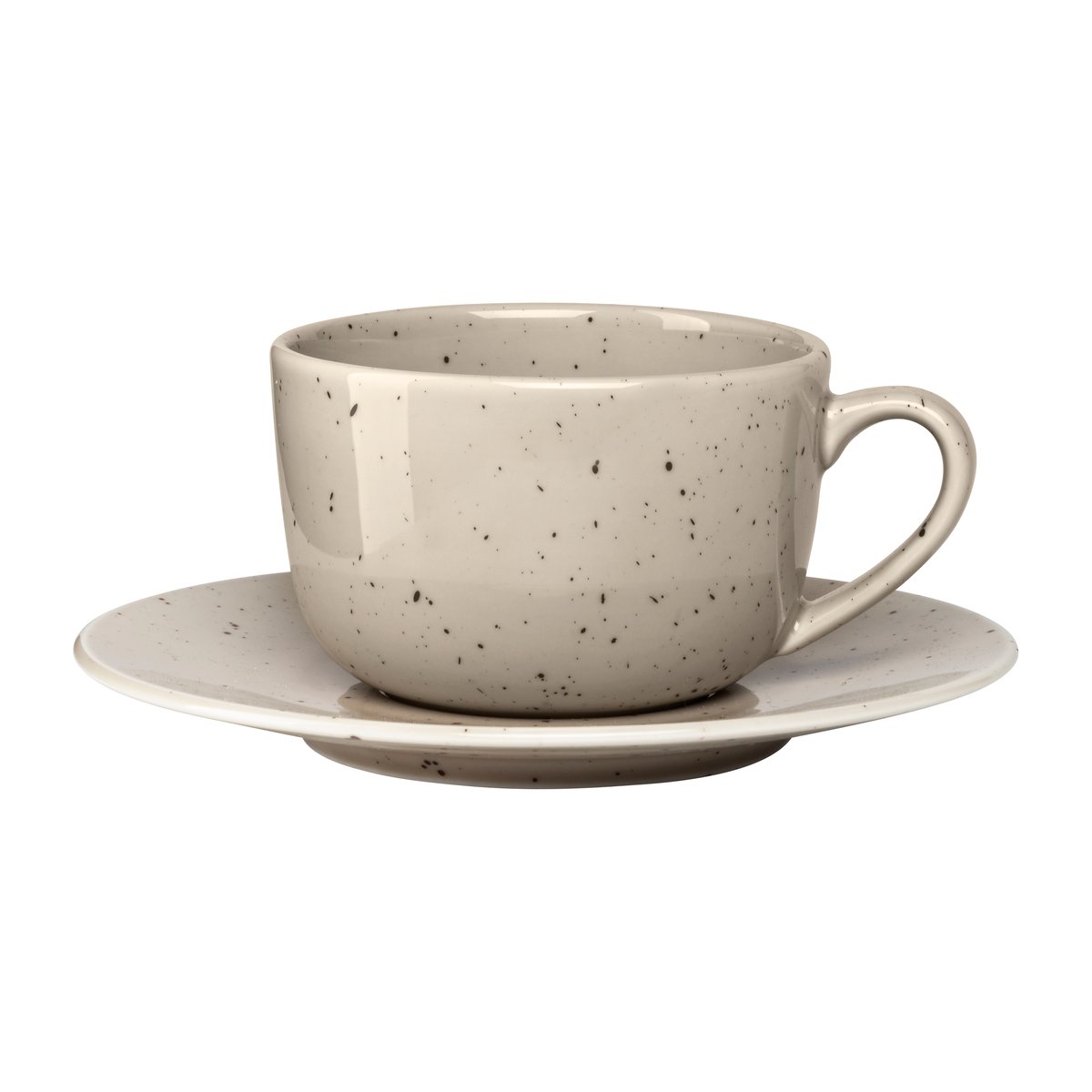 Scandi Living Freckle cup with saucer 26 cl Beige | Scandinavian Design | Coffee cups | Beige