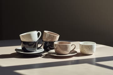 Freckle cup with saucer 26 cl - White - Scandi Living