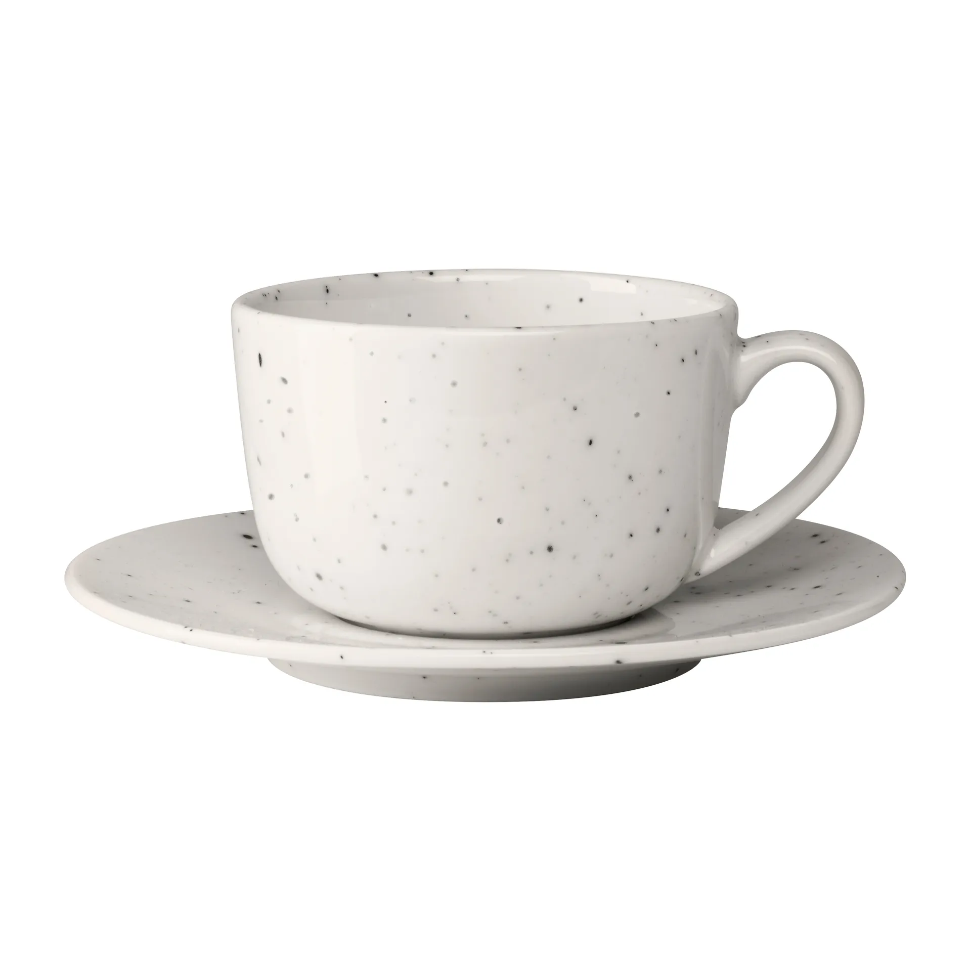 Freckle cup with saucer 26 cl, White Scandi Living