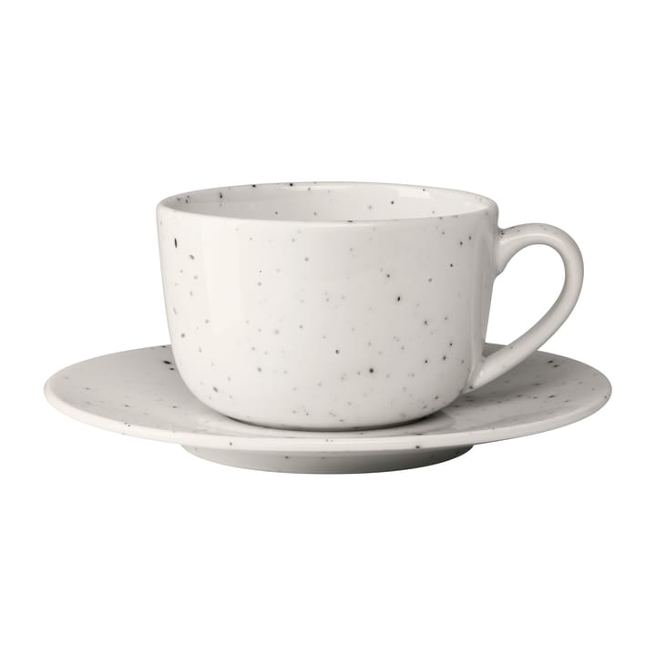 Freckle cup with saucer 26 cl - White - Scandi Living
