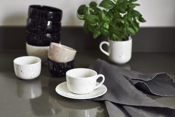 Freckle cup with saucer 26 cl - White - Scandi Living