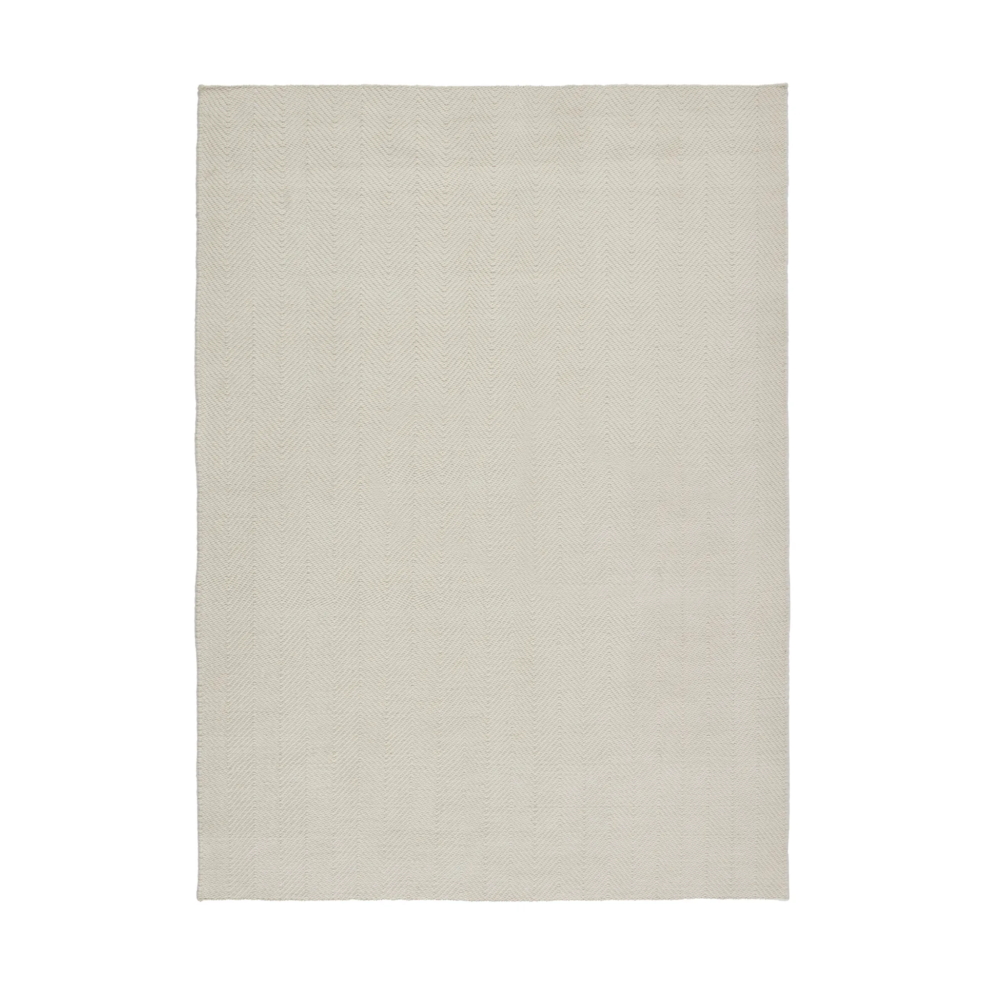 Furrow wool rug natural white, 200x300 cm Scandi Living