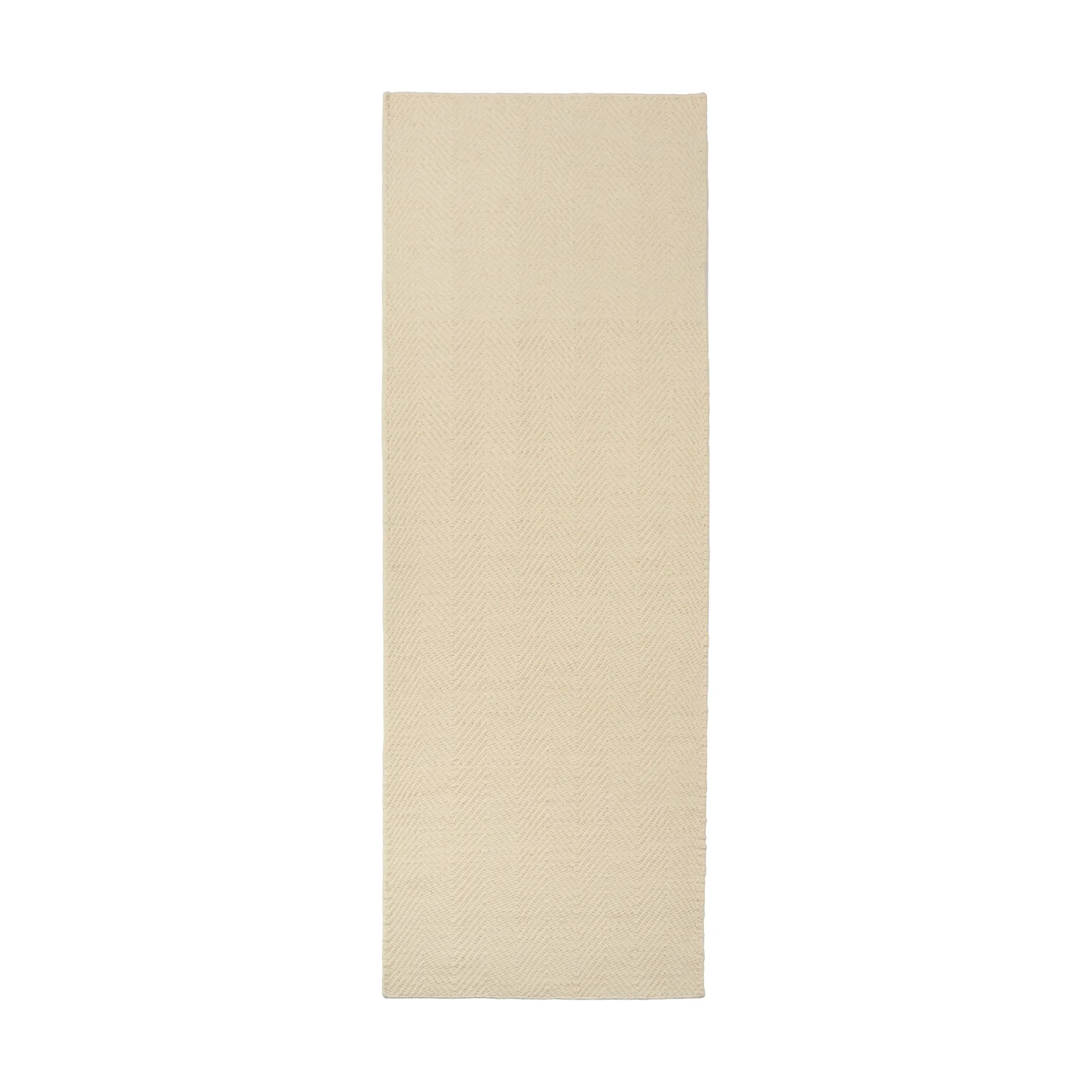 Furrow wool rug natural white, 80x240 cm Scandi Living