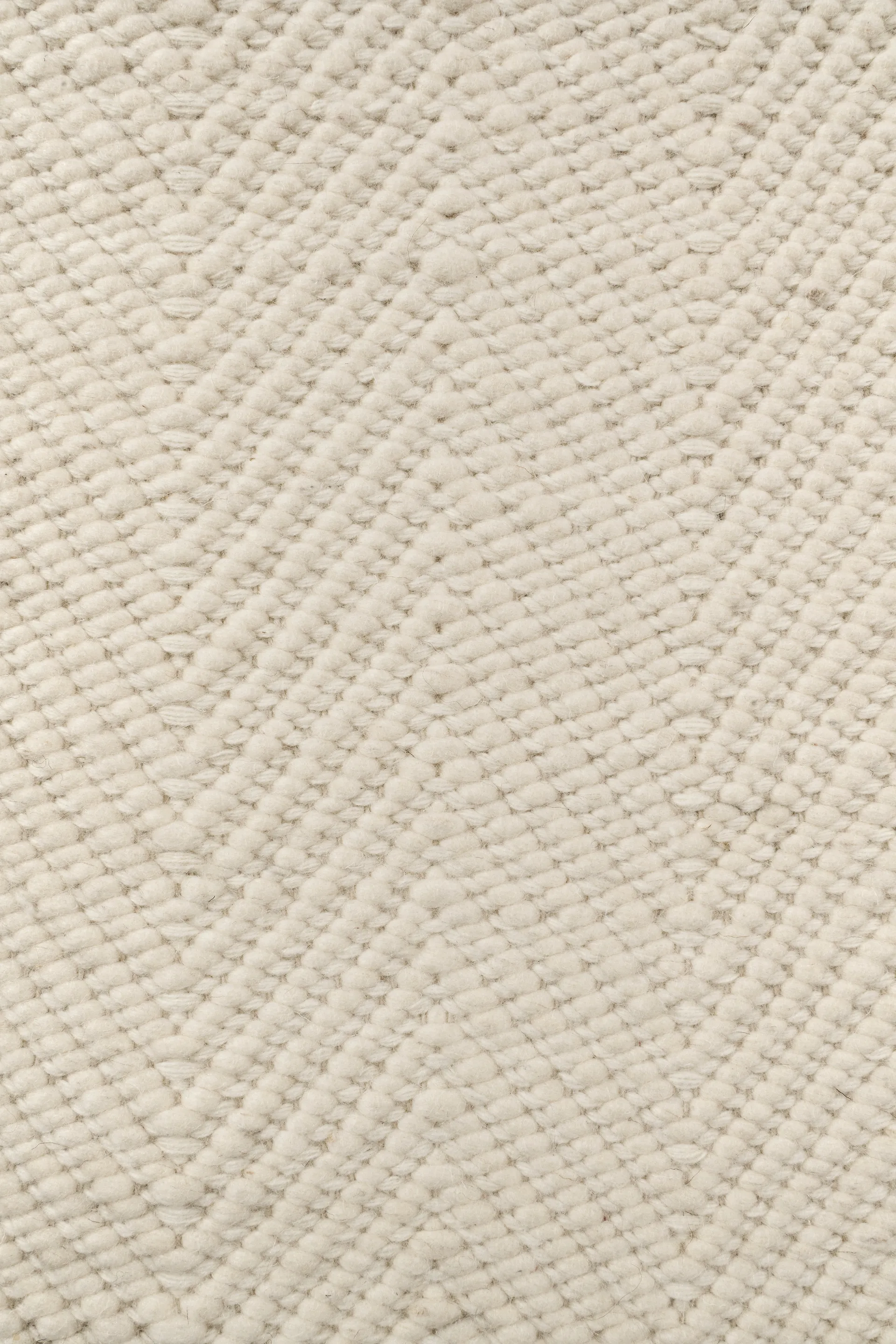 Furrow wool rug natural white, 80x240 cm Scandi Living