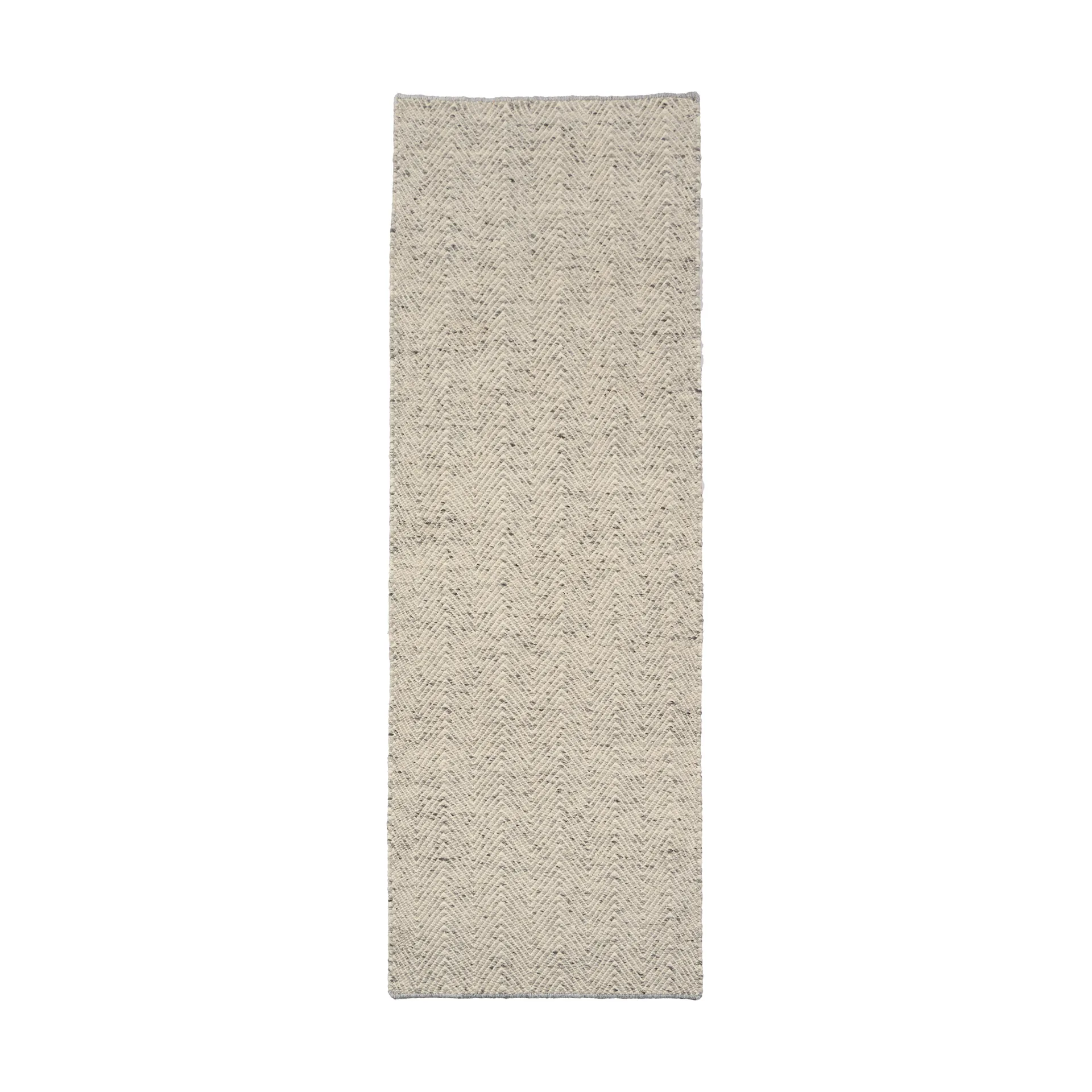 Furrow wool rug natural white/grey, 80x240 cm Scandi Living