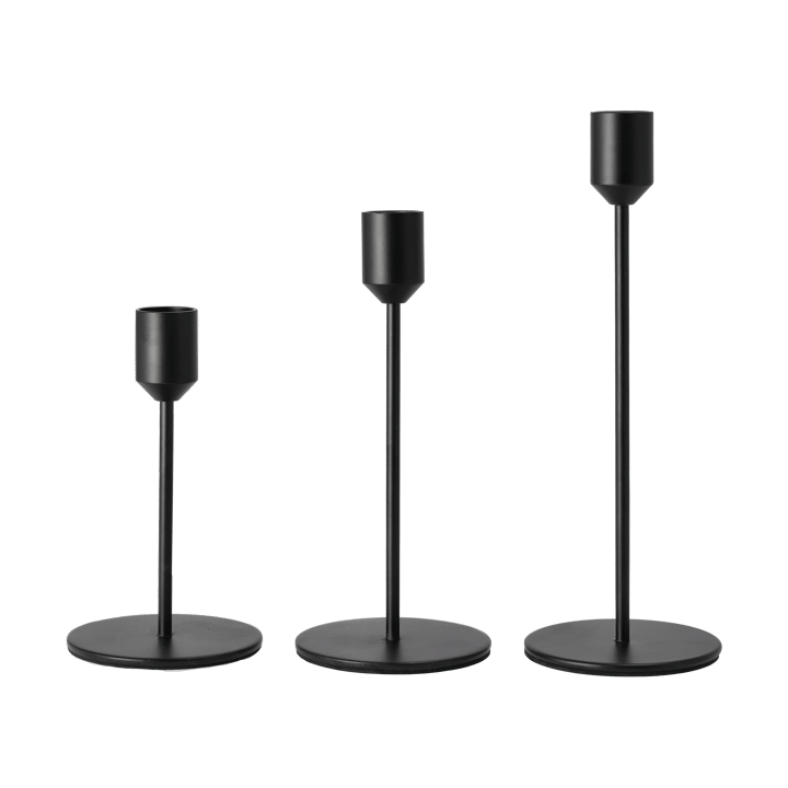 Glare candle holder 14 cm, Black Scandi Living