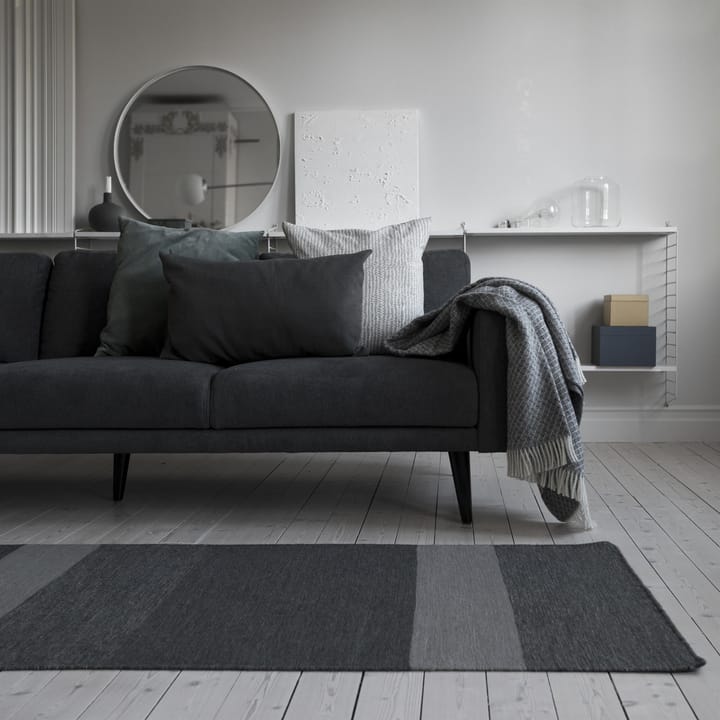 Granite wool rug dark grey - 80x240 cm - Scandi Living