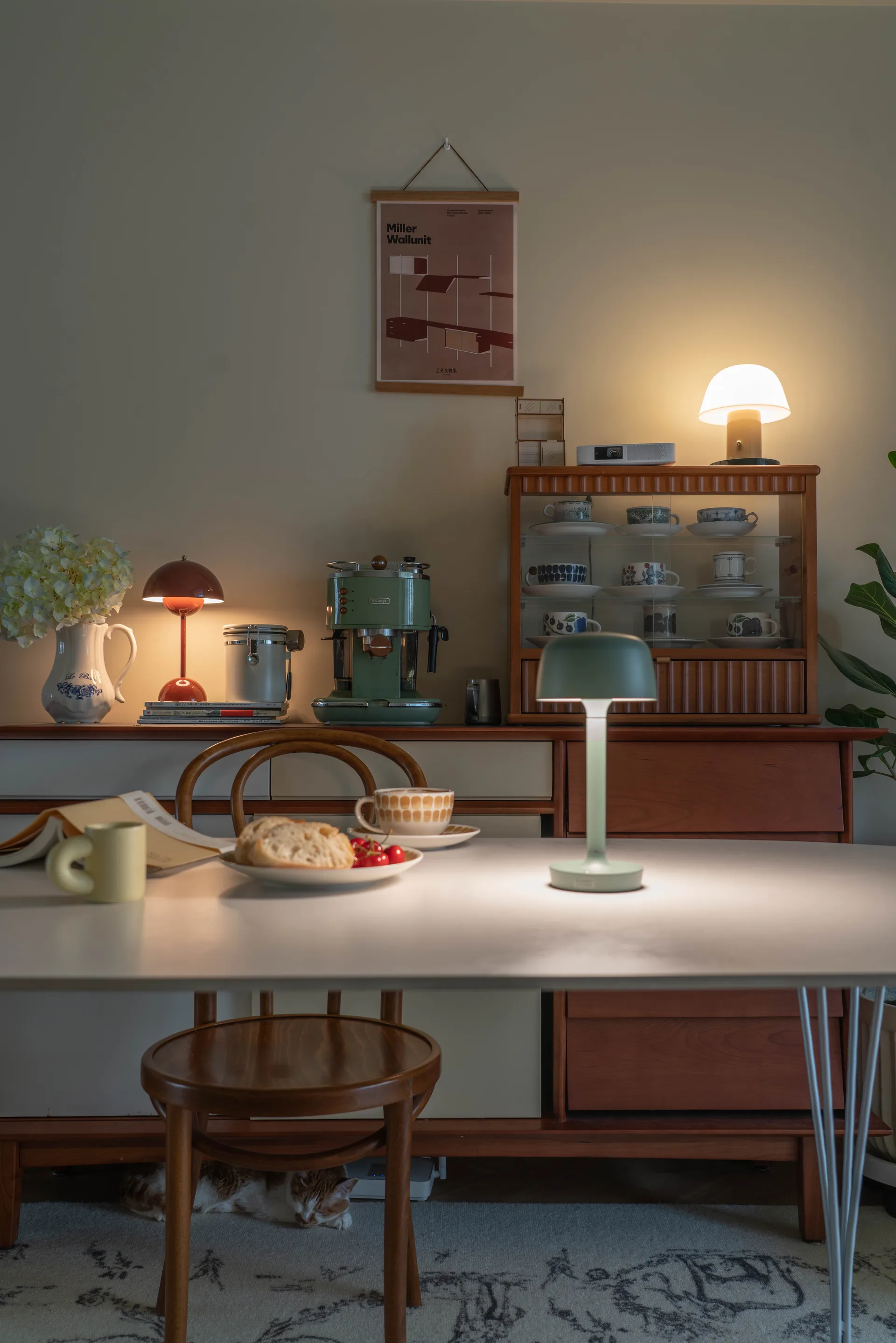 Halo portable table lamp 25,5 cm, Green Scandi Living