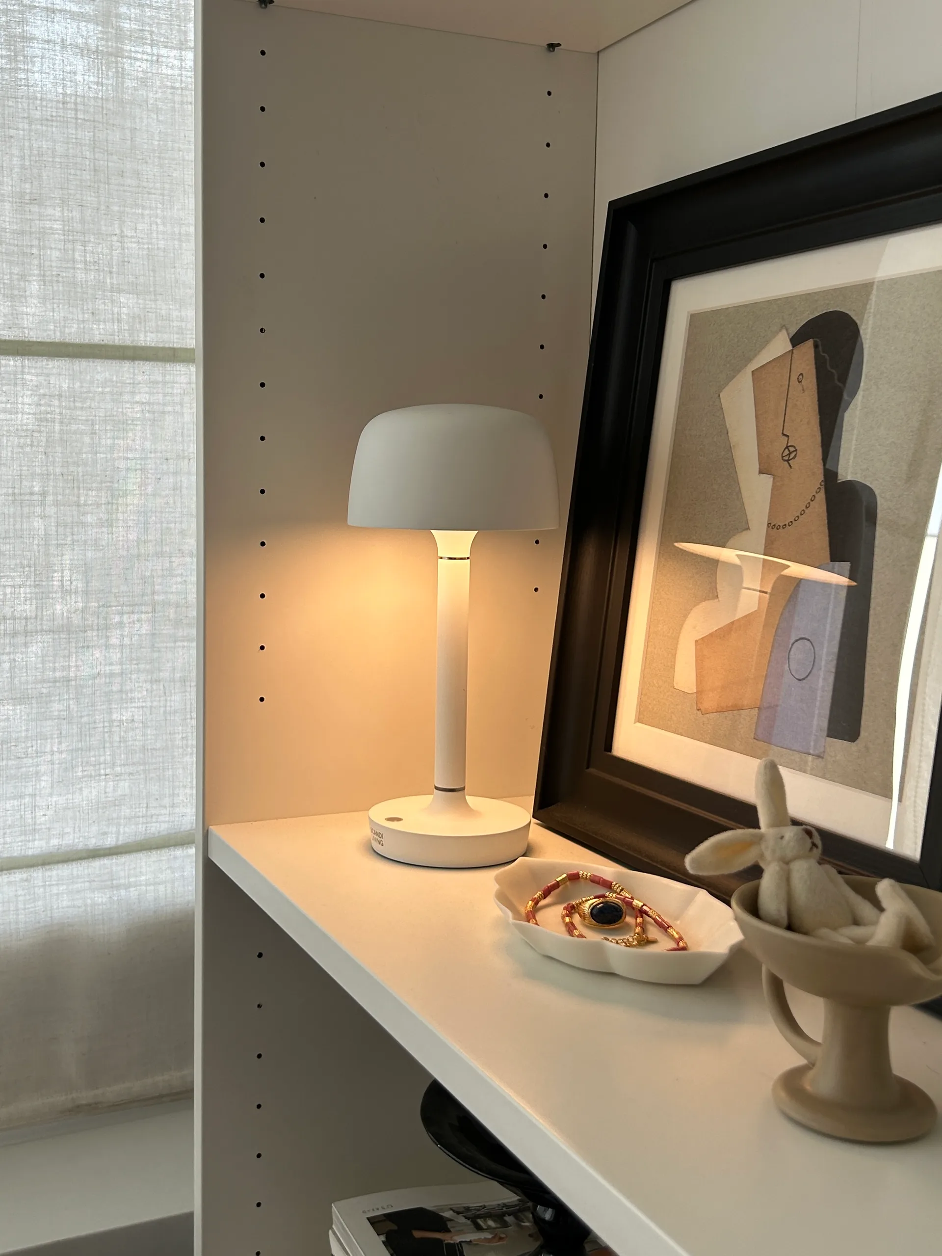 Halo portable table lamp 25,5 cm, White Scandi Living