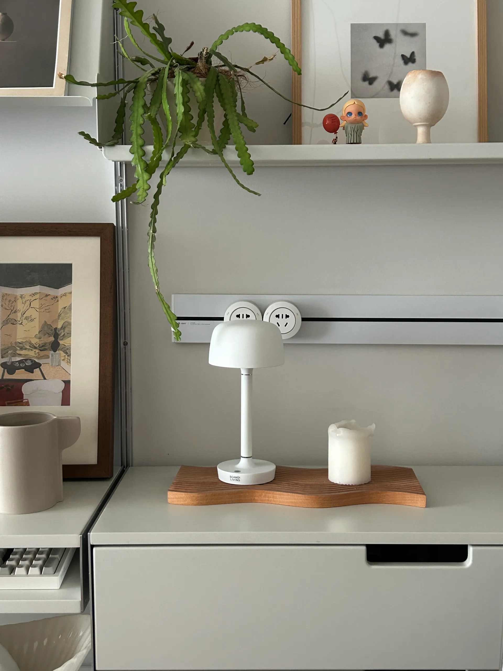 Halo portable table lamp 25,5 cm, White Scandi Living