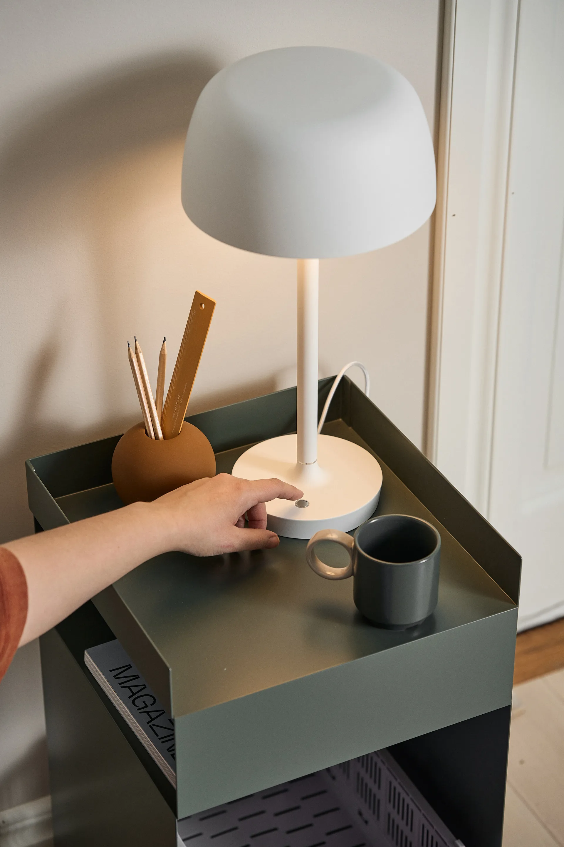 Halo table lamp 45,5 cm, White Scandi Living