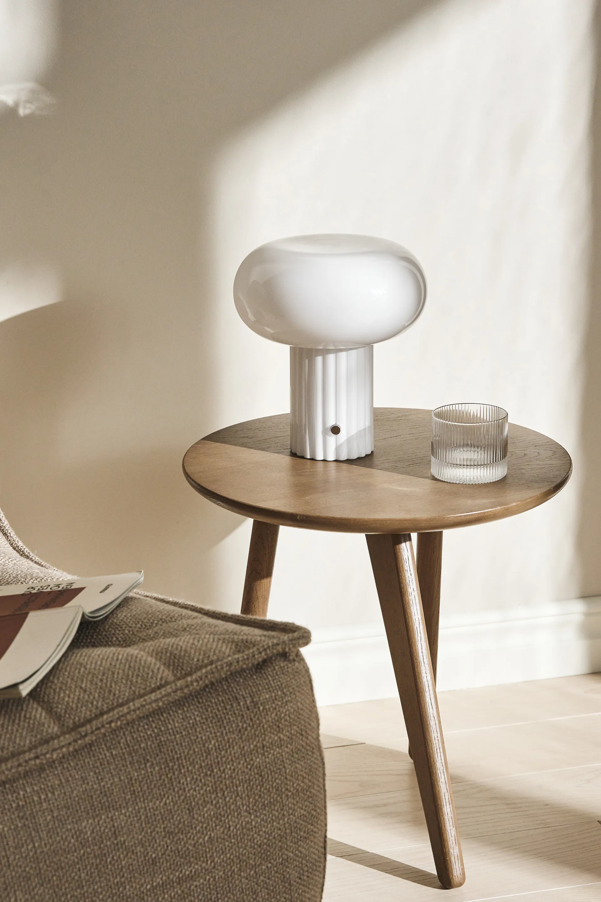 Haven table lamp portable 22 cm, White Scandi Living